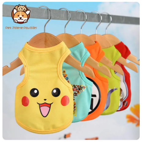 67% OFF  Pet cute comic cartoon printed vest clothes Pet Accessories