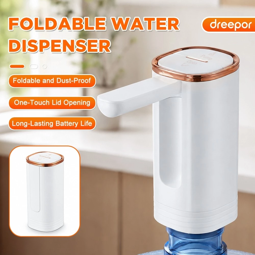 41% OFF Dreepor USB Rechargeable Water Pump Portable Foldable Dispenser for 5 Gallon Water Bottle