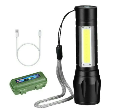 29% OFF S9 XPE+Police Cree Mini LED Built-in Battery Flashlight Rechargeable Waterproof USB Charge