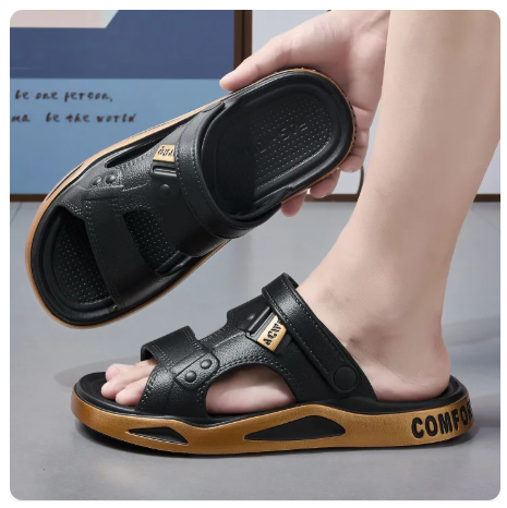 68% OFF Beach Sandals for men with Strap adult Non-slip outdoor Fashion casual Breathable mens slippers