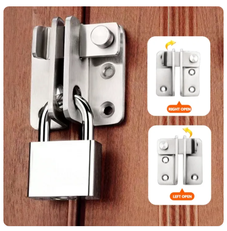 41% OFF Stainless Steel Safety Hasp Door Lock for Bedroom Bathroom Door double lock safety door locks Latch