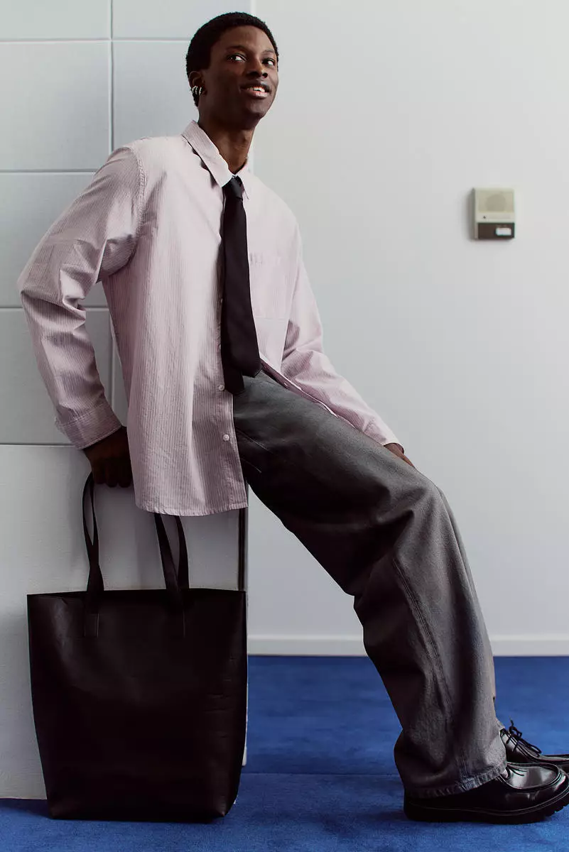 57% OFF Oversized Fit Seersucker shirt