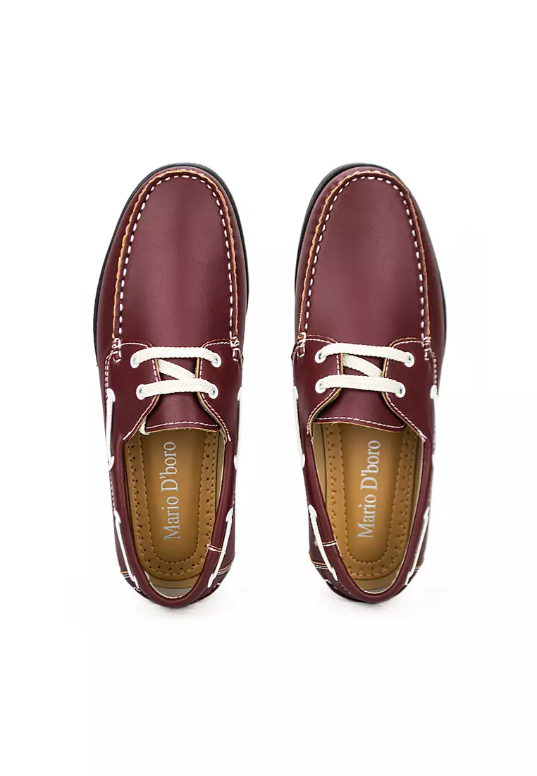 76% OFF Men's Casual Boat Shoes MV 22210 Maroon C10