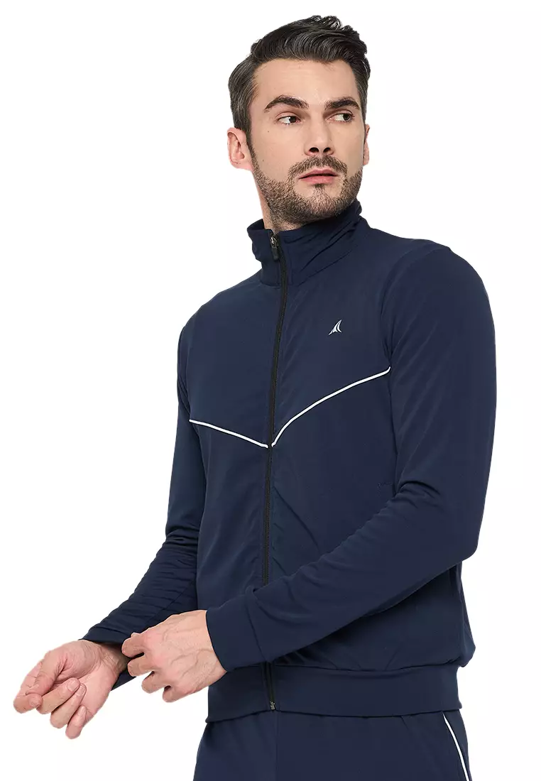 62% OFF Fitleasure Men's Navy Training Designer Track Jacket