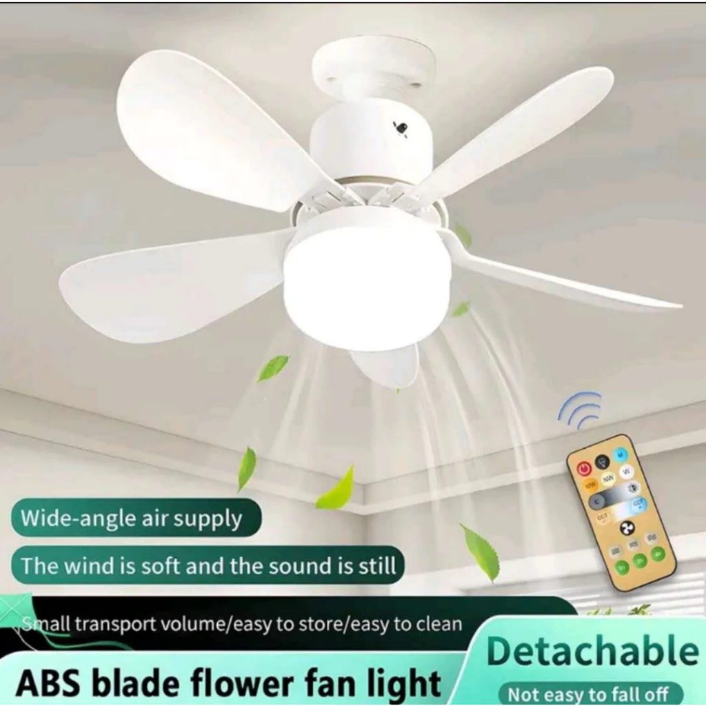 67% OFF E27 LED light ceiling fan with light and remote control 30 watt light bulb dimmable for bedroom kitc