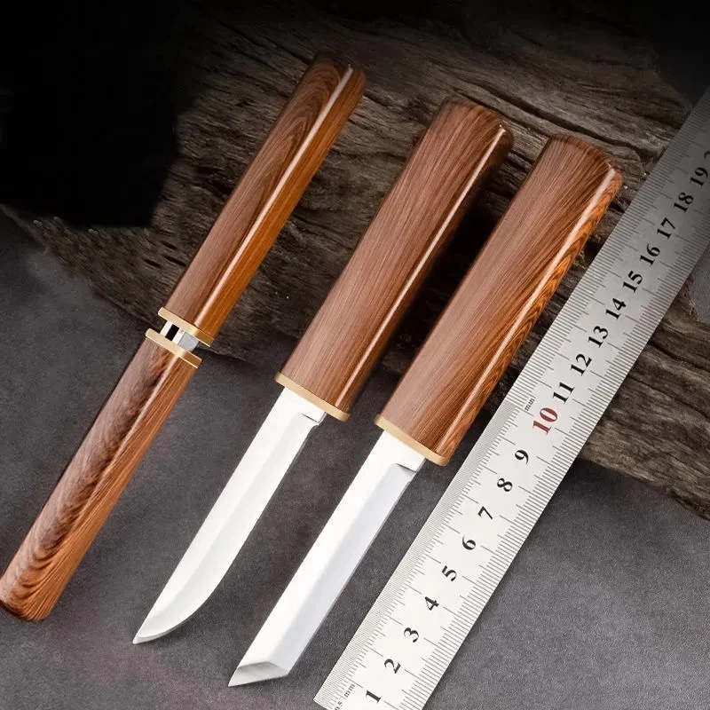 50% OFF Japanese Knife Stainless Steel Fruit Knife Kitchen Knives Double Knives Fruit Sushi Slicing Knife