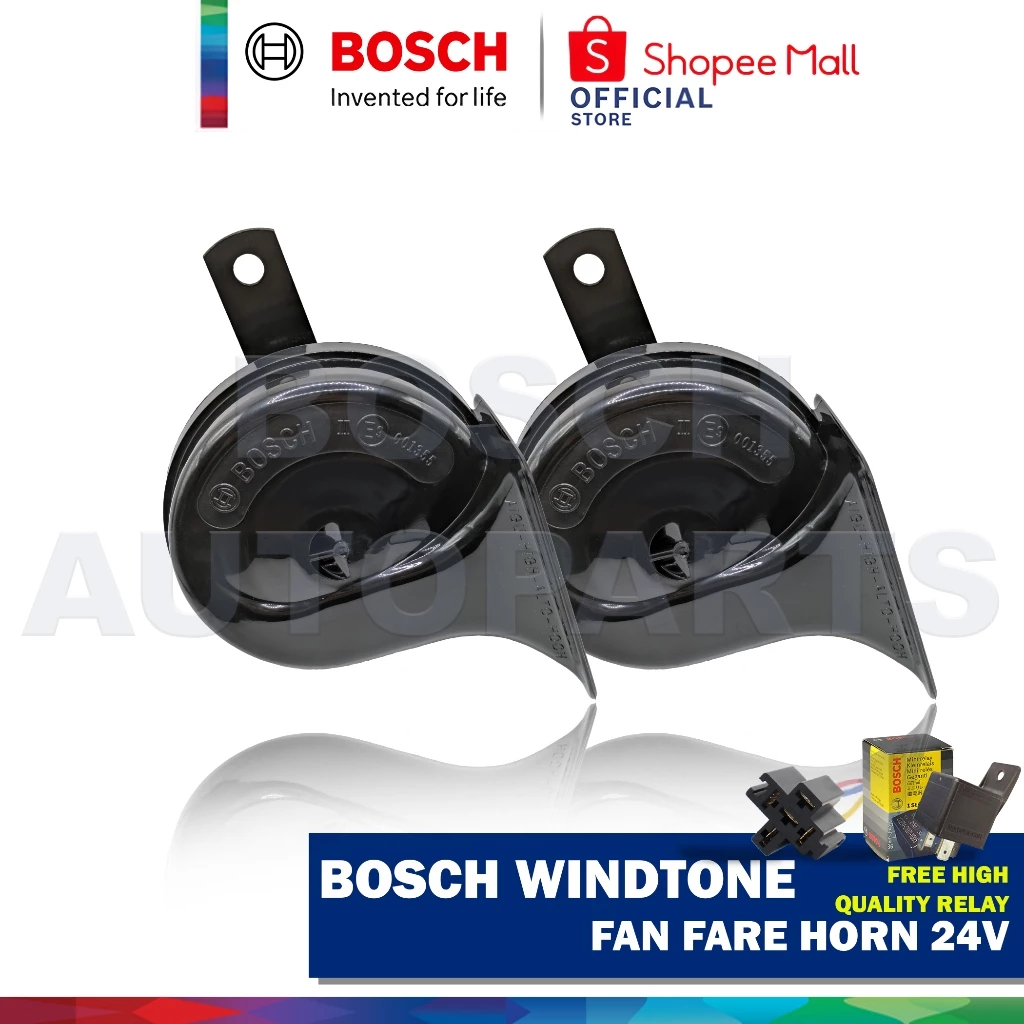 23% OFF Bosch Windtone Fanfare Horn 24V w/ Original Bosch Relay PLUS FREE socket
