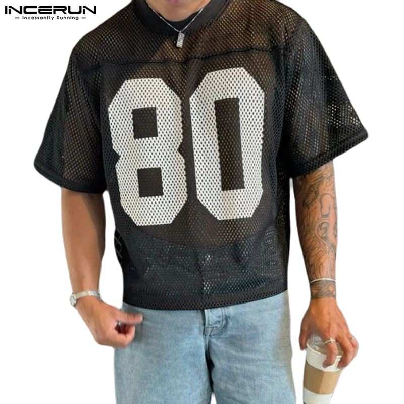 63% OFF INCERUN Men Vintage Skeletonized Digital Print Loose Design T-Shirts