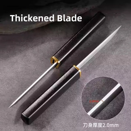 24% OFF Stainless Steel Fruit Knife Kitchen Knife Portable Double Non-Control Knives Sushi Slicing Chopper
