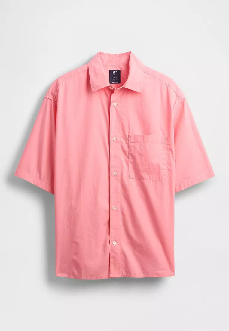 52% OFF GAP Organic Cotton Oversized Poplin Shirt