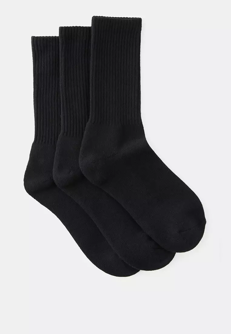34% OFF 3-Pack Essential Crew Socks