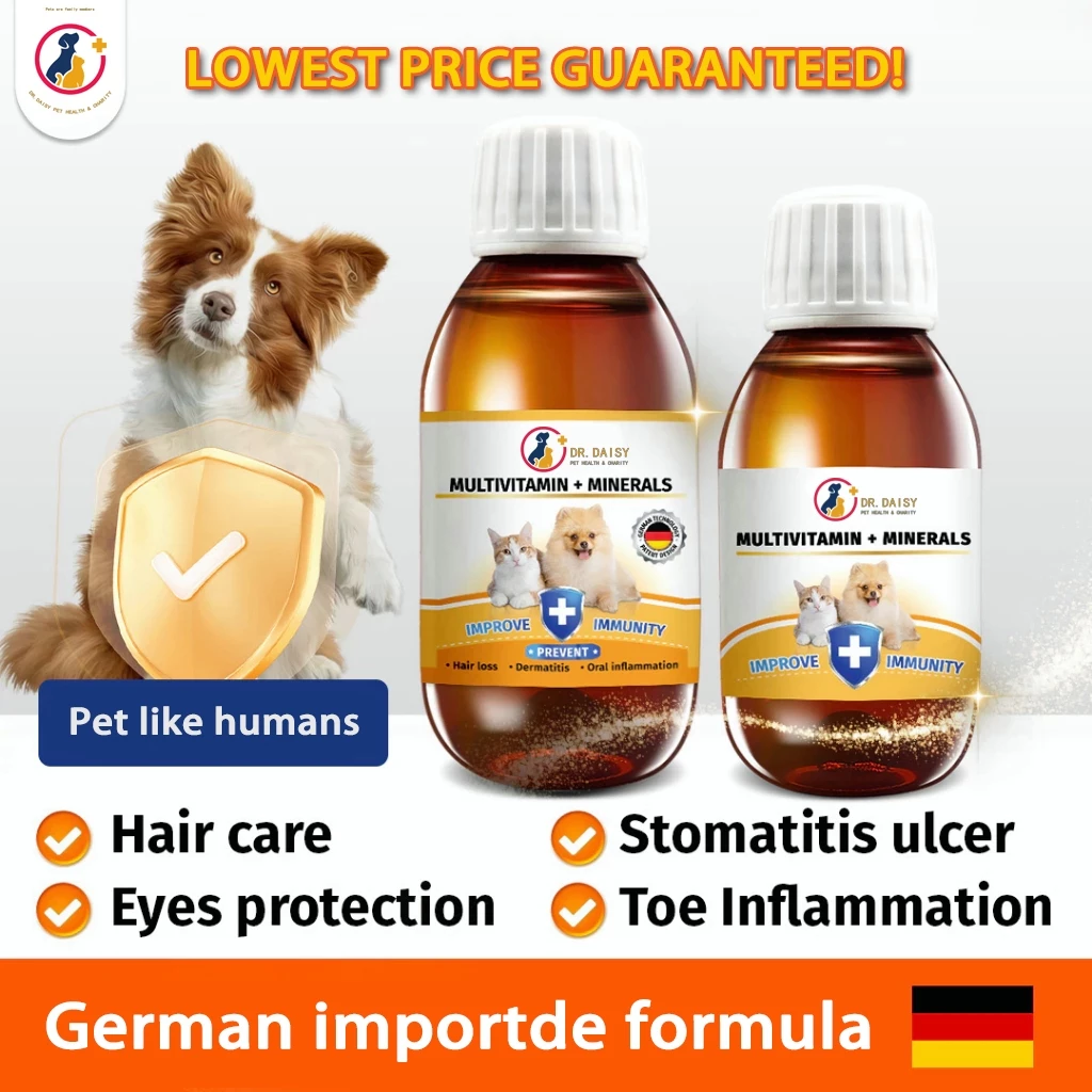 37% OFF Multivitamins for dogs,Cats 150ml Vitamins Appetite Booster for Dogs&Cats,Dogs Vit Pet Essentials
