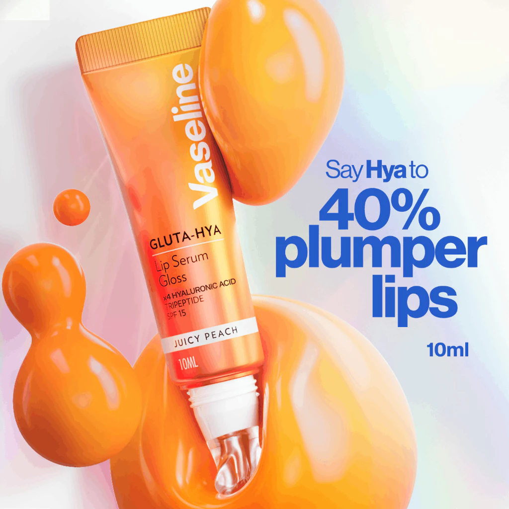 50% OFF Vaseline Gluta-Hya Lip Serum Gloss Juicy Peach Plump & Dewy 10ml