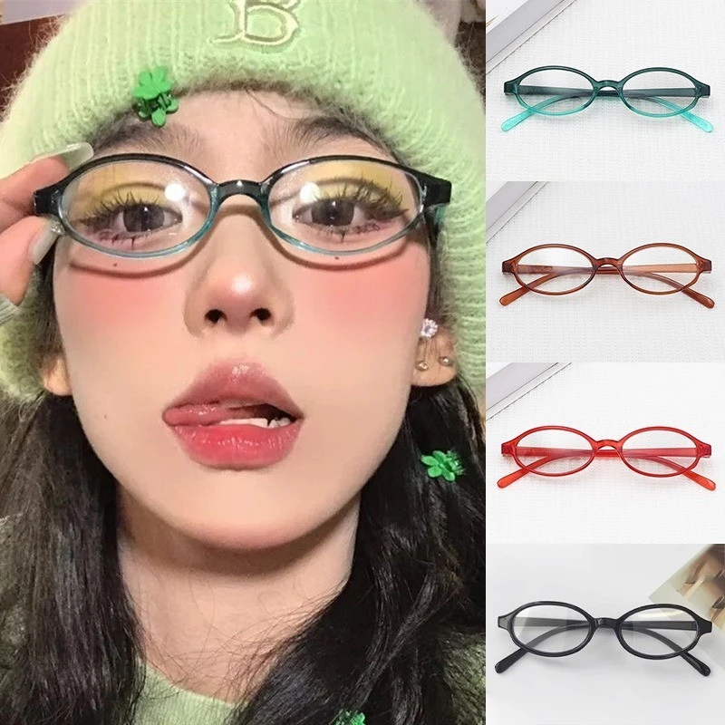 4% OFF Y2K retro radiation resistant glasses - Japanese and Korean women's small frame oval lenses