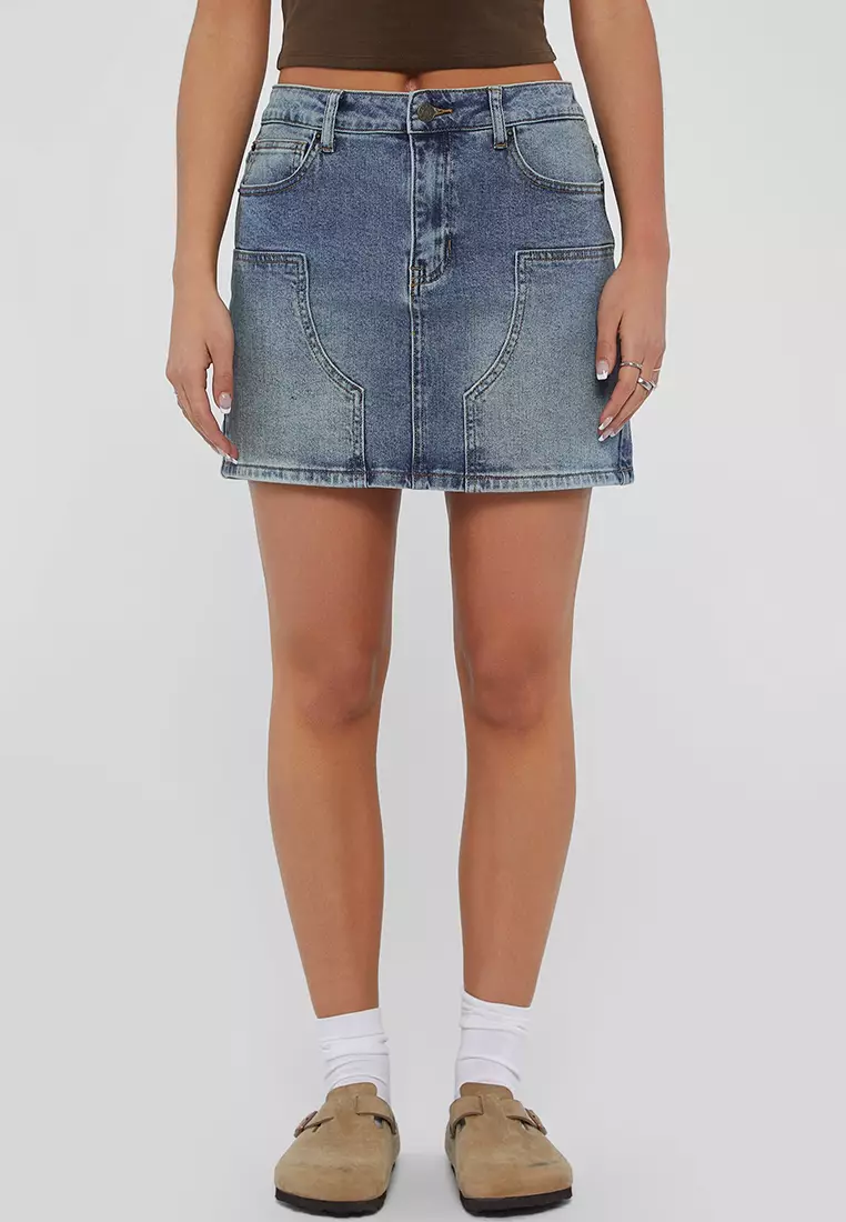 71% OFF Originals Panel Denim Skirt