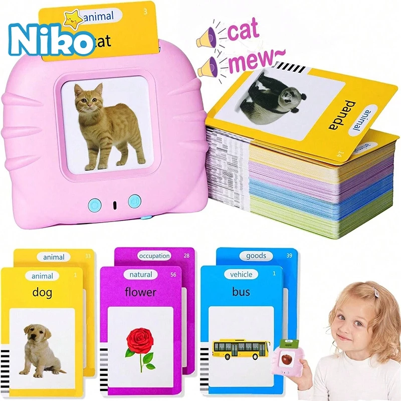 57% OFF NIKO Talking Flash Cards with Sight Words Montessori Educational Learning Interactive Toddler Toys