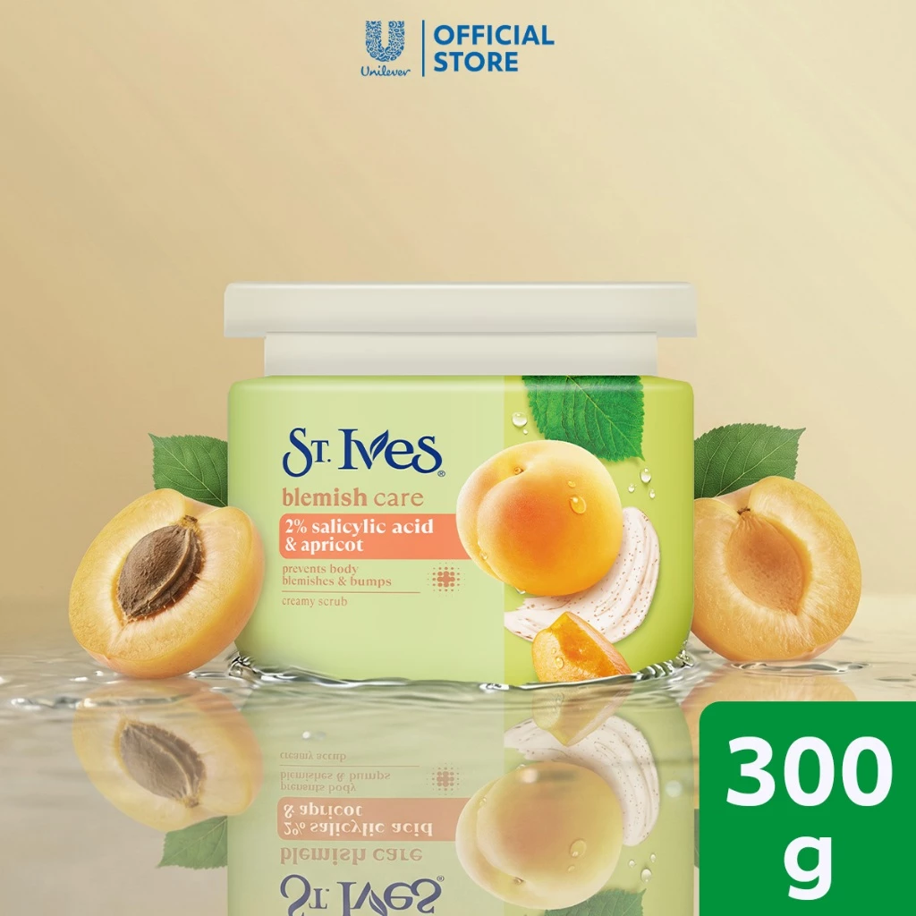 31% OFF St. Ives Blemish Care 2% Salicylic Acid & Apricot Body Scrub 300g