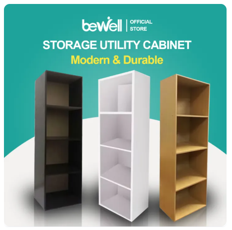 53% OFF Bewell 3/4 Layers Cabinet Storage Cabinet for Home Furniture Wood Practical Cabinet Bookcase Bookshelf Showcase