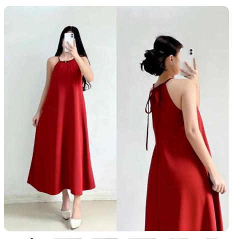 70% OFF Glenda Maxi Dress – Casual Back Tie Dress for Women, Stretchable, S to Plus Size App 4