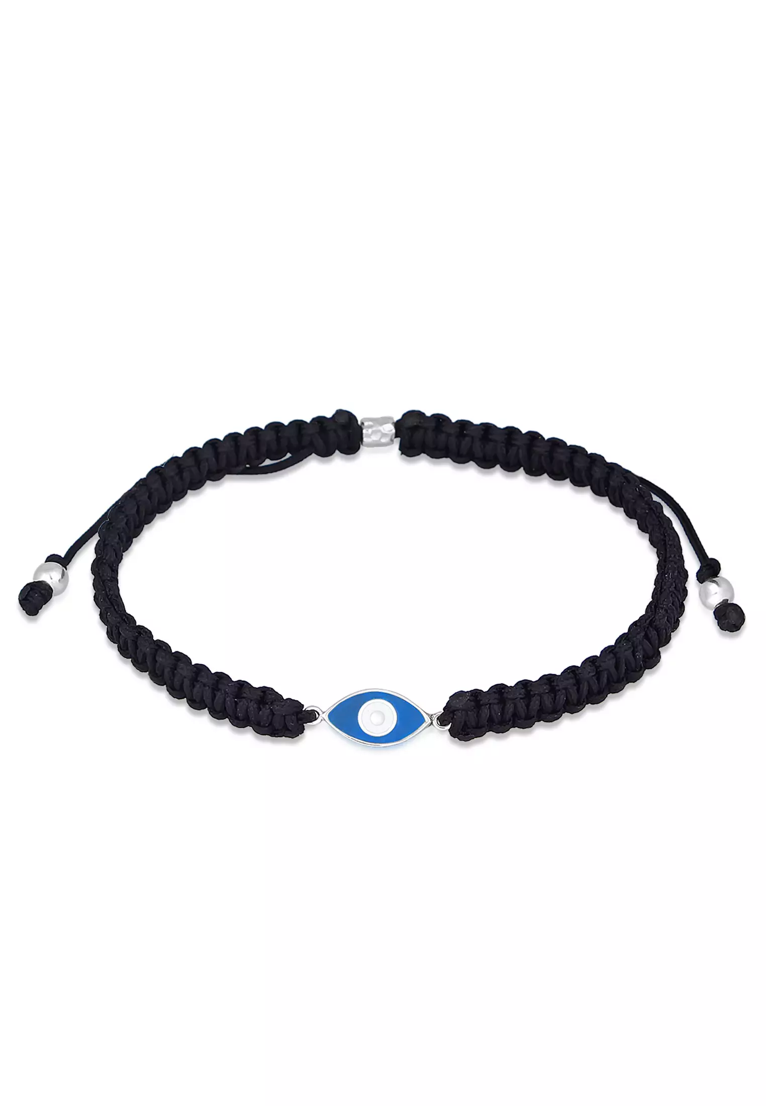 30% 0FF Kuzzoi Men’s Silver Evil Eye Bracelet – Black Cord