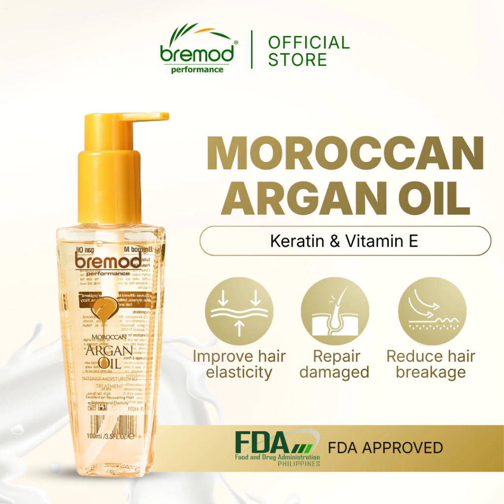 39% OFF Bremod Hair Serum Vitamin E Argan Oil Serum Good for Dry Frizzy Damaged Care Treatment 100ml BR-H031