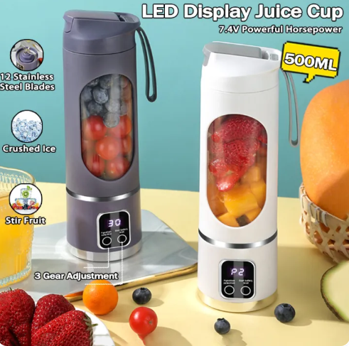 41% OFF Portable Blender 500ML Personal Smoothie Cup For Gym Travel Electric Juicer Shaker Bottle Murang