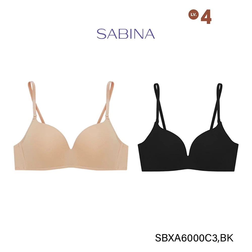 49% OFF (Set 2 pcs.) Sabina Level 4 Padded Nonwired Push Up Bra Style no. SBXA6000BK+SBXA6000C3 Black/Sand