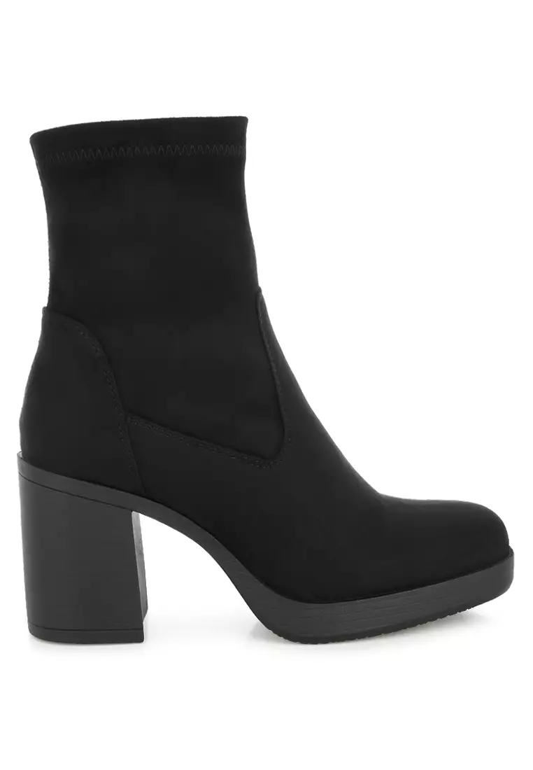 61% OFF London Rag Microfiber Sock Boots In Black