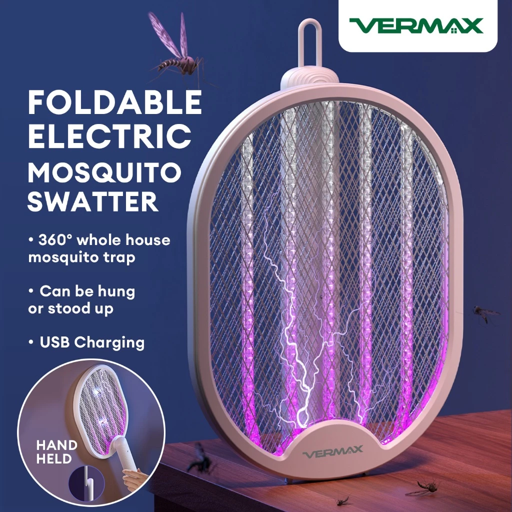 44% OFF Vermax Electronic Mosquito Killer Fly Swatter Mosquito Racket Insect Killer With UV Light Bug Zapper