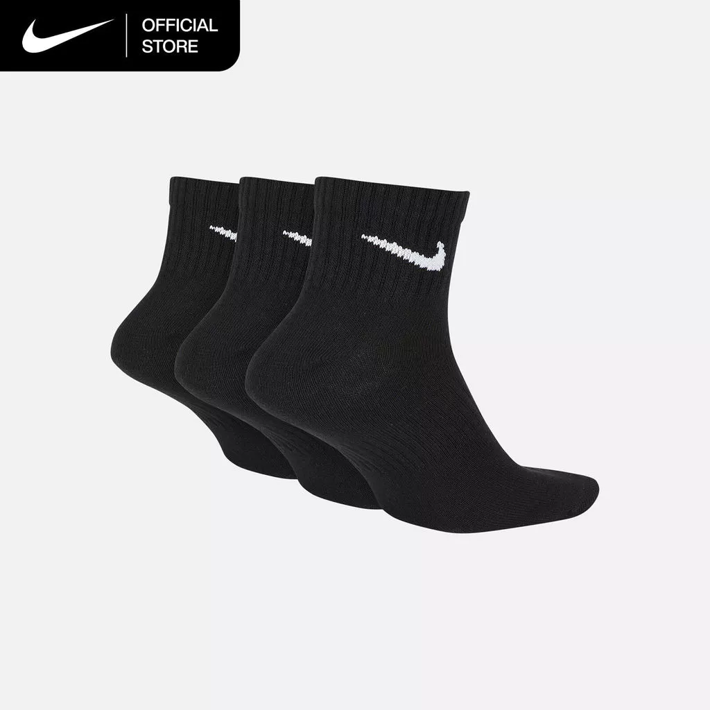 15% OFF Nike Everyday Lightweight Training Ankle Socks (3 Pairs) - Black [SX7677-010]