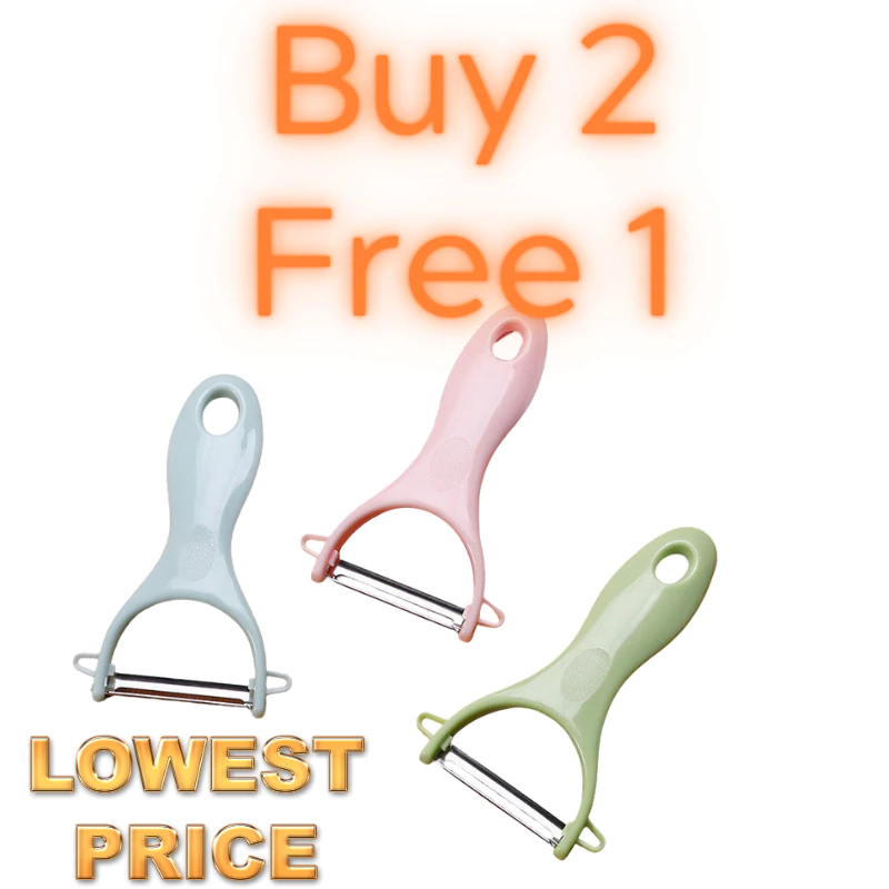 66% OFF 3PC Peeler Fruit Vegetable Paring Knife Planing Stainless steel Double Side