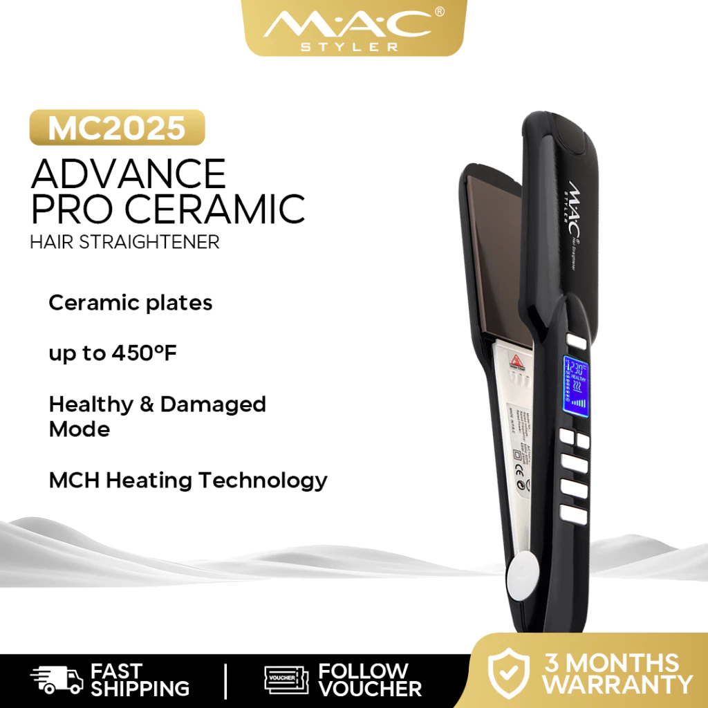27%OFF MAC Styler Advance Pro Ceramic Hair Straightener Flat Iron MC2025