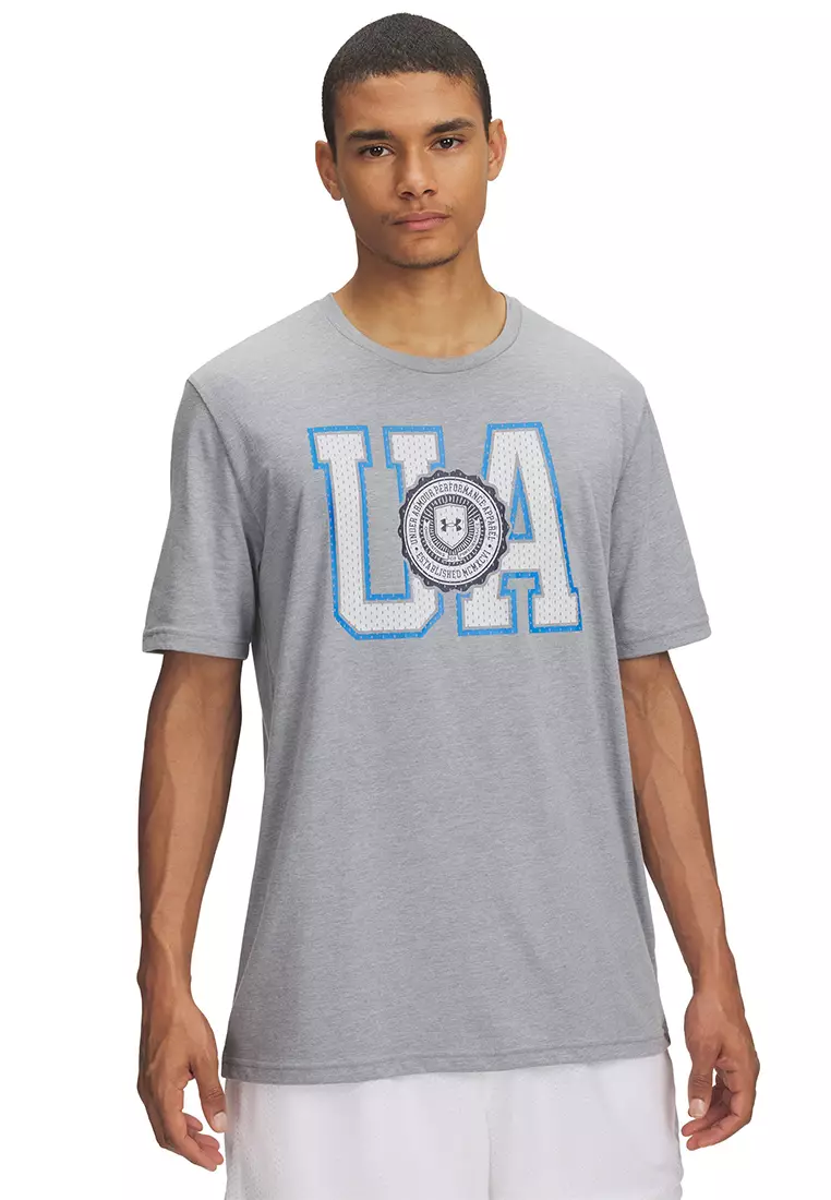 53% OFF Under Armour College Crest Logo Short Sleeves T-Shirt