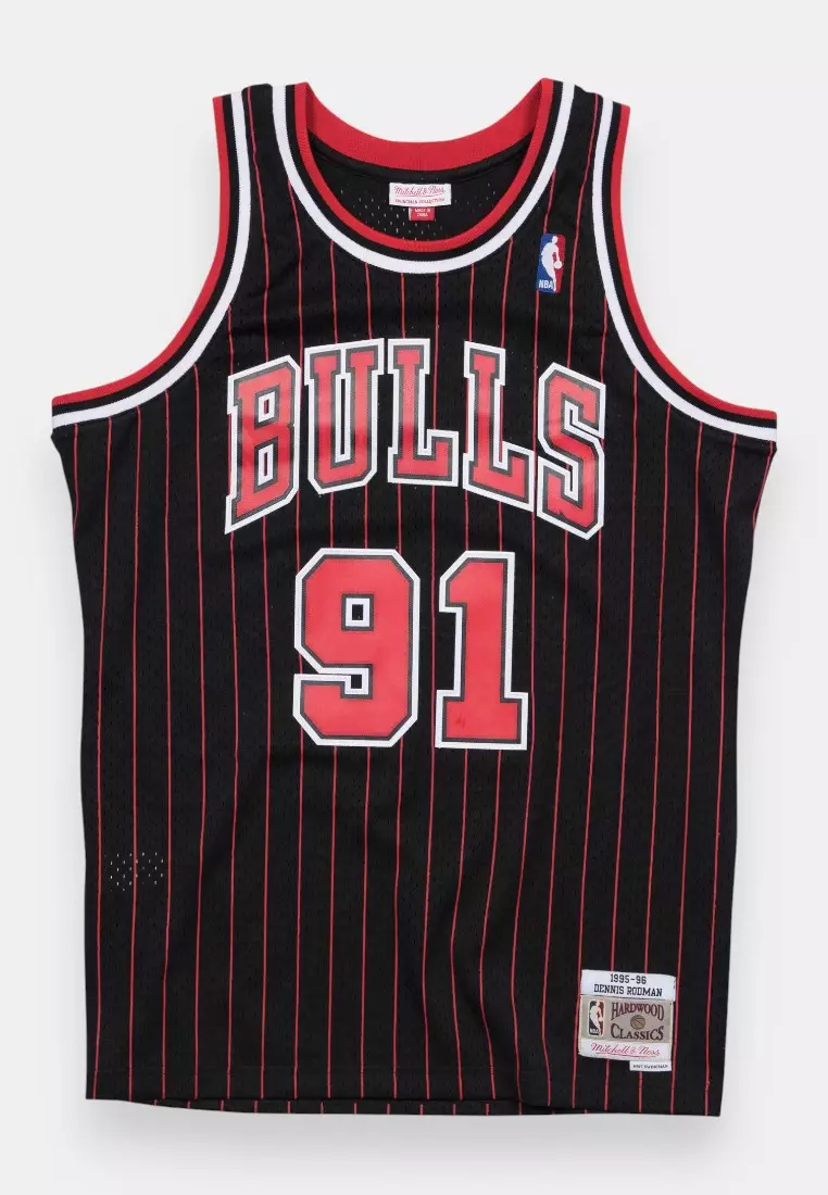 25% OFF Mitchell & Ness #91 Dennis Rodman 1995 Chicago Bulls Swingman Basketball Jersey