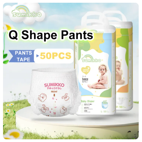 44% OFF Sumikko 50 Pcs Pull Up Mga Lampin para sa Sanggol Lampin na Makapal at Tuyo Unisex Mga Lampin S M L XL XXL XXXL 50 Pcs