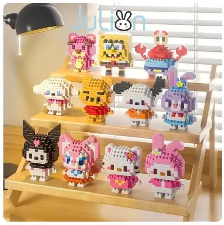 81% OFF 【Free Shipping】Mini Building Blocks Assembly Cartoon Cute Dolls Micro-Block Puzzle Children's Educational Toys Kids Birthday Gift Building Block Set COD