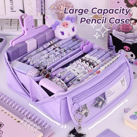 50% OFF Cute Pencil Cases Large Capacity Pencil Bag Pouch Stationery Desk Organizer School Office Supplies