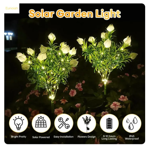 51% OFF Waterproof Landscape Lamp Weatherproof Multi-Color Changing Outdoor Solar Garden Light Patio Decor