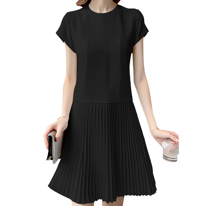 35% OFF ZANZEA Celmia Women Elegant Casual O Neck Short Sleeve Loose A Dresses