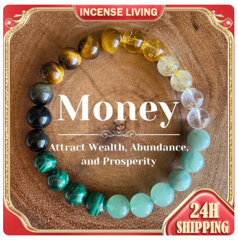 70% OFF Blessed 8mm Natural Stone Lucky Bracelet for Men Women Health Wealth Lucky Elastic Wristband Gift Jewelry
