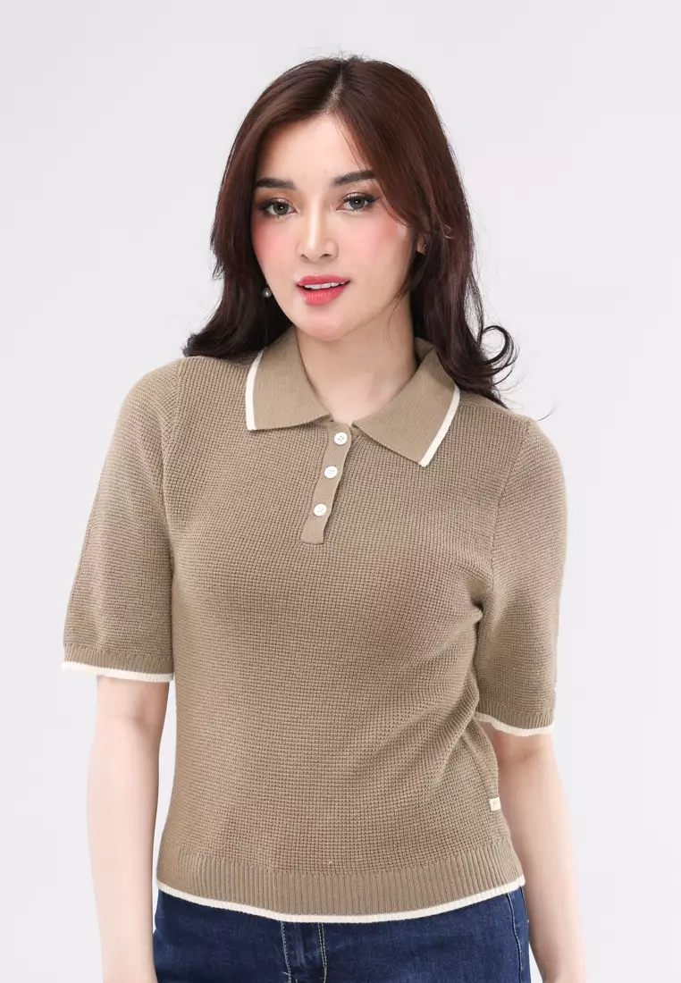 50% OFF Redgirl Knitted Short Sleeve Top