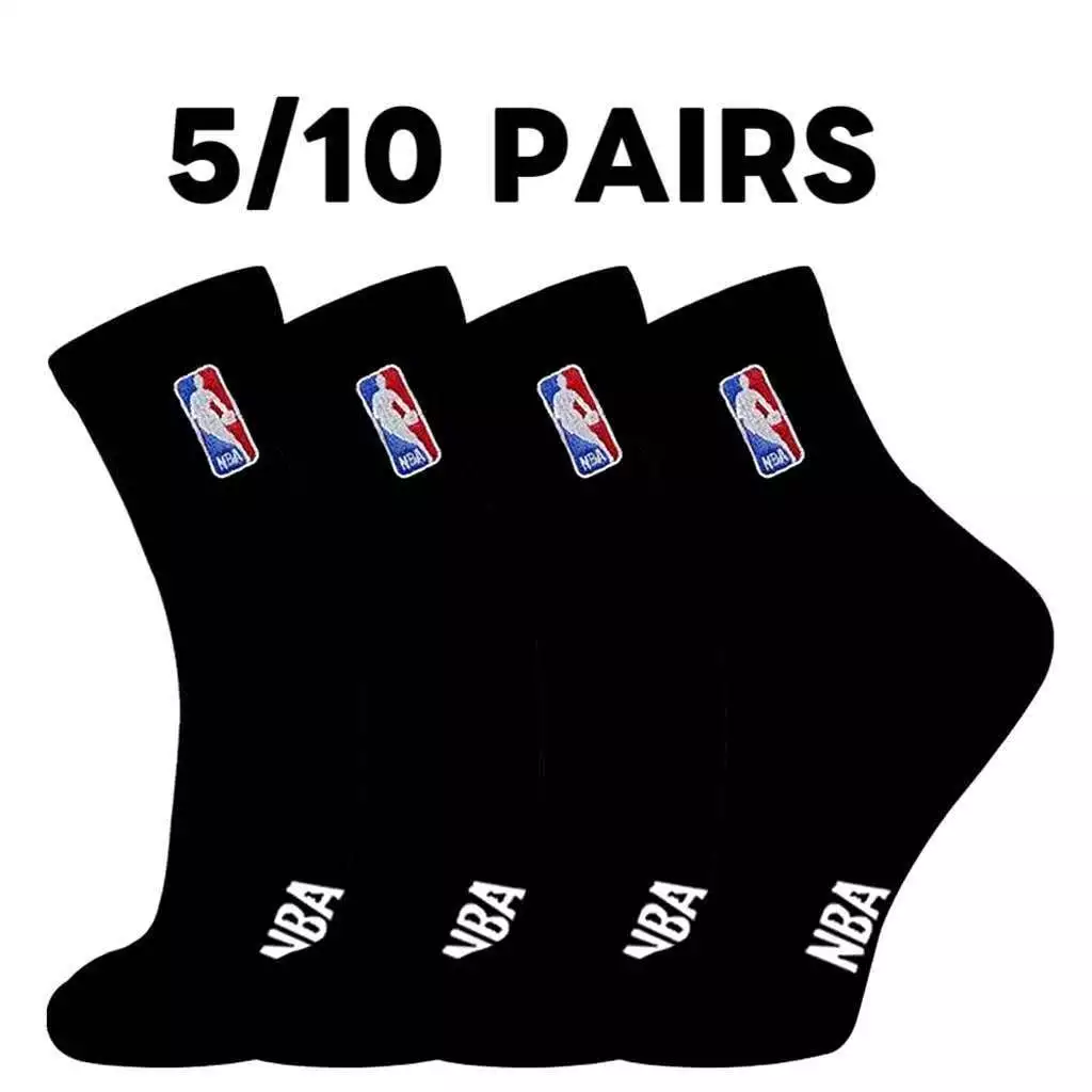 79% OFF EX 5-10Pairs basketball socks for men Basketball Sports Socks White\black