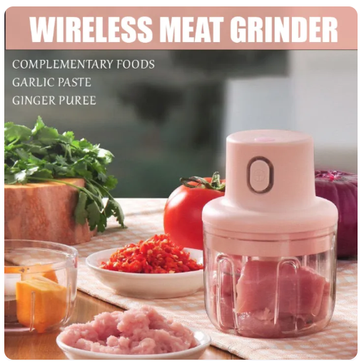 77% OFF Food Processor USB Wireless Electric Kitchen Blender Garlic Crusher Meat Grinder Mini Vegetable Chili Crusher Kitchen Tools Processor