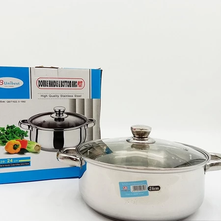 29% OFF UNIBEST double bottom stainless stell casserole/cooking wares induction used POTS