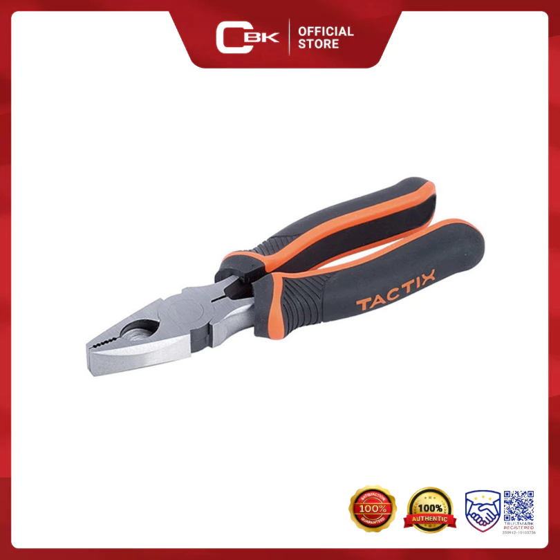 40% OFF TACTIX Linesman Pliers 220mmBlack/Orange ME200013