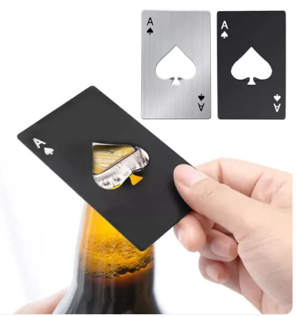 35% OFF Metal Bottle Opener Stainless Steel Poker Card Ace of Spades Bottle Soda Beer Cap Opener Bar Tool App