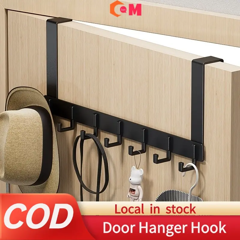 29% OFF Door Hanger Hook Bedroom Adjustable Aluminum Hook Wall Hook Bathroom Door Hanger Clothes Drill Free