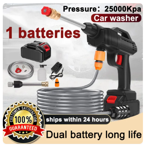 81% OFF Wireless Car Washer 998VF Lithium Battery Portable High Pressure Washer 25000kpa Cleaning Water Gun Garden Sprayer High Pressure Water Pump