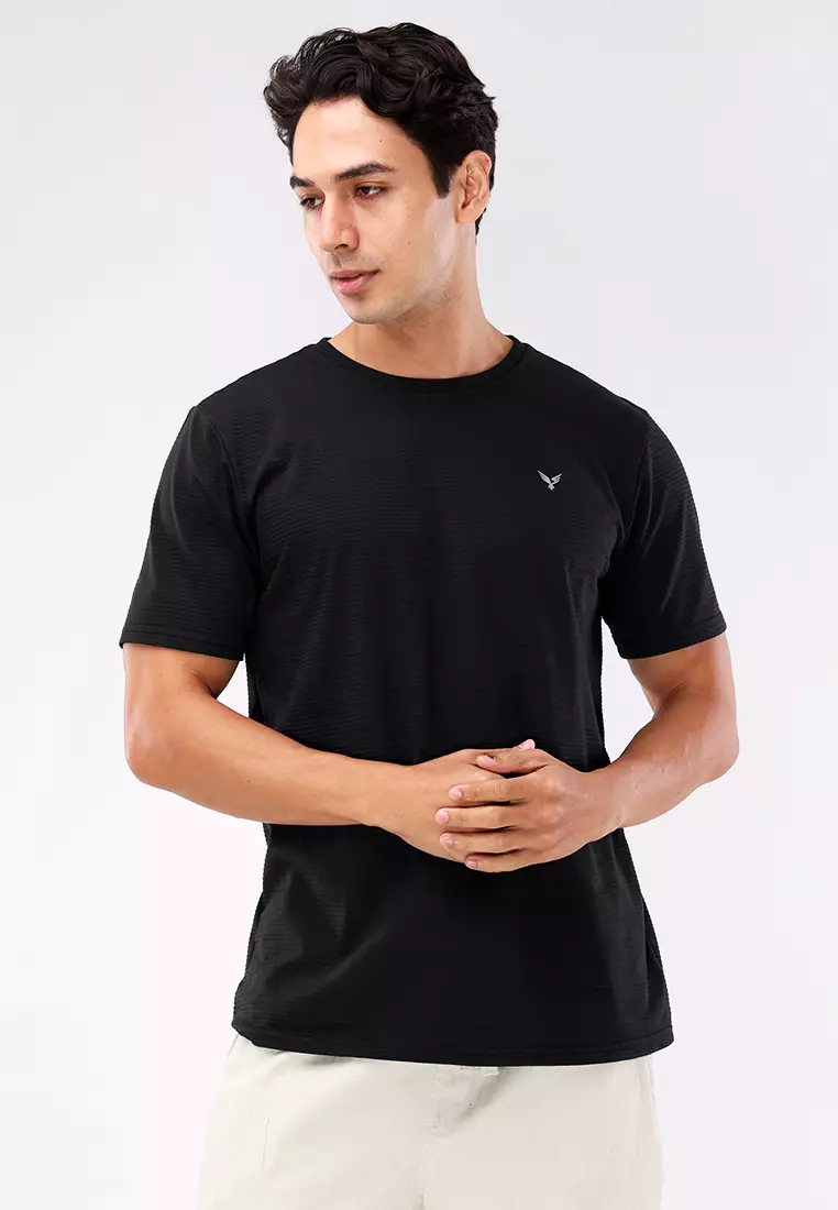 50% OFF Round Neck Jacquard Short Sleeves