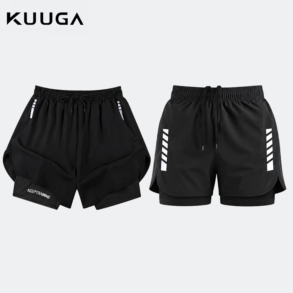 76% OFF Kuuga 2-in-1 Unisex Running Shorts Quick Dry Breathable Gym Shorts with Built-in Liner for Jogging Swimming Training Workout